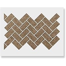 Basic Brick Angle Pattern Wall Stencil - Decorate Your Home for Less - Use This Large Wall Stencil to Add A Designer Touch to Your Room