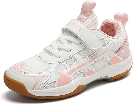 Kids Slip on Sneakers -Boys Girls Badminton Shoes Table Tennis Tennis Shoes for All Courts I Strong Support and Shock Absorption (Big Kids/Little Kids)
