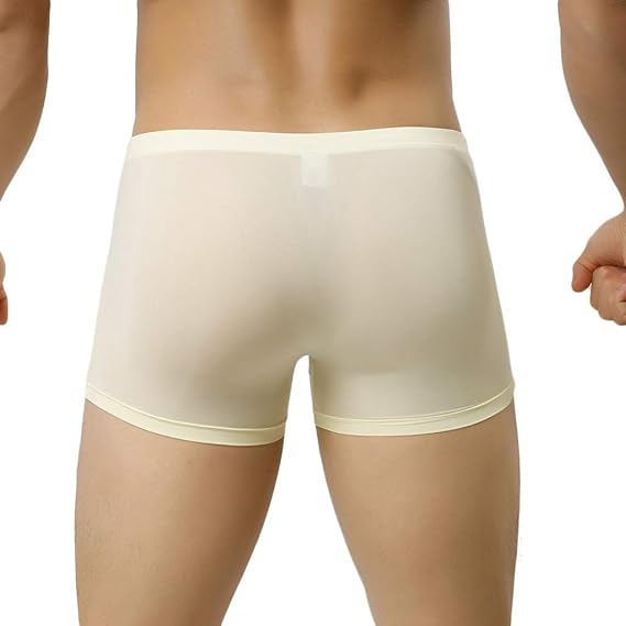 Mens Elephant Nose Boxer Brief with Contour Pouch Boyshort Lightweight Elephant Trunk Jock Strap Sexy Bulge Enhancer