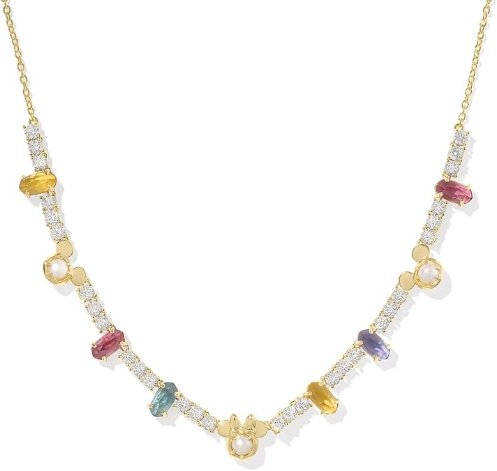 Kendra Scott x Disney Mickey Mouse and Minnie Mouse Tennis Necklace, Fashion Jewelry for Women