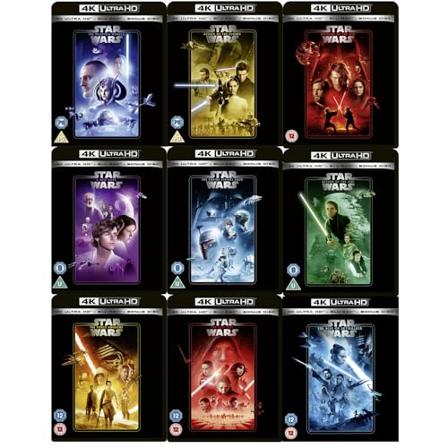 Star Wars 1-9 Complete Movie Collection Saga [4K UHD + Blu-Ray, Region Free]