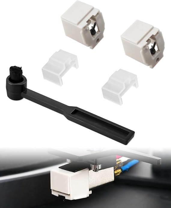 2 Pack ATN3600L Replacement Stylus with Cleaning Brush Fit for Audio-Technica Models AT-LP60X AT-LP60XBT AT-LP60XBT-USB Diamond Record Player Needles for Vinyl Record Player High Hardness Needles