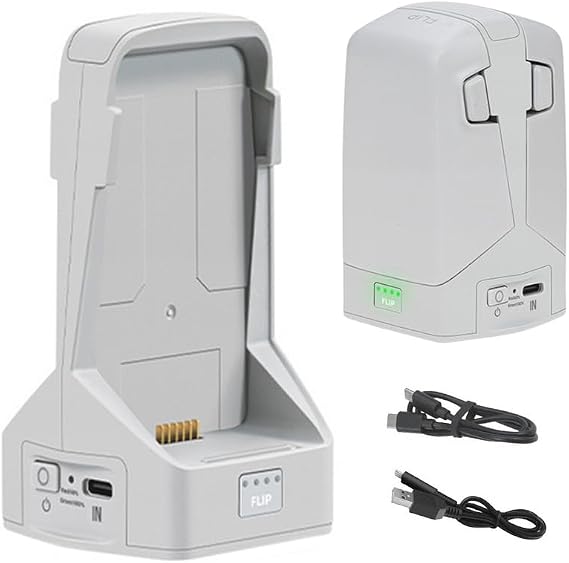 Coyktonty Battery Charger for DJI FLIP with Storage and Discharge Modes,Can Charge 2 Batteries at th,Supports PD Fast Charging