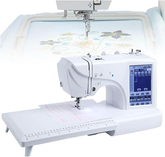 Electric Embroidery Machine - Automatic Sewing Machine with 158 Built-in Patterns, LCD Touch Screen, 210 Letters, and 30 Pattern Borders