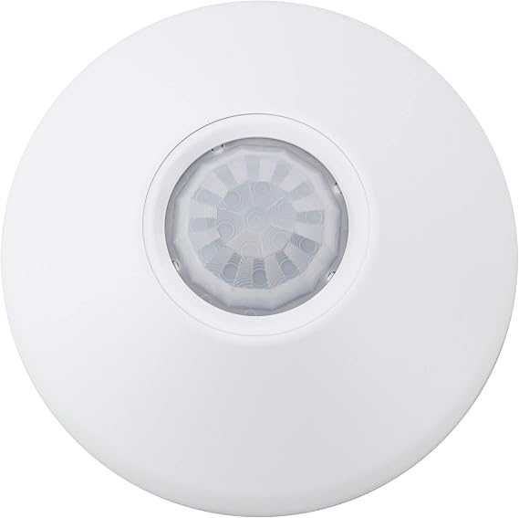 Acuity Controls NCM PDT 9 RJB nLight Low Voltage Ceiling Mount Sensor, Passive Dual Technology, Small Motion/Standard Range 360 Lens, Rear RJ-45 Ports, White