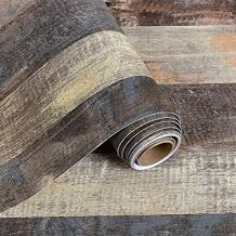 Brown Wood Shiplap Wallpaper Peel and Stick Rustic Vintage Wood Plank Wallpaper for Bedroom Living Room Removable Waterproof Wood Panel Contact Paper for Countertops Cabinet Door 11.8"x118"