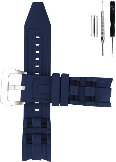Rubber Strap Replacement for Invicta Pro Diver 26mm Black Watch Strap without Steel Insert for Model 6981 6983 6985 6995 Men Resin Strap