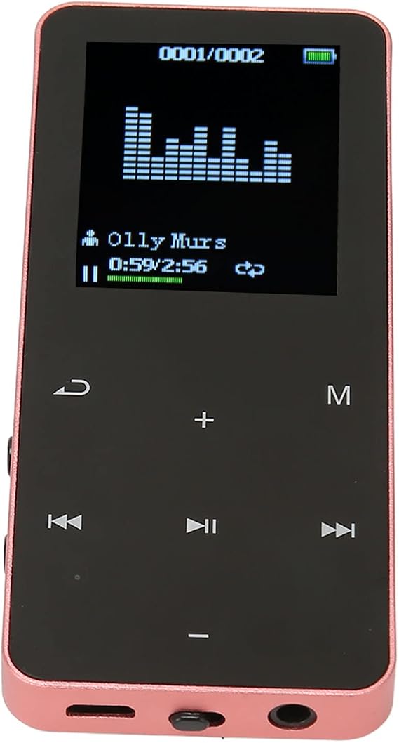 8G MP3 Player with Bluetooth, 1.8" Screen Ultra Slim Music Player, Video Playback, Noise Reduction Lossless Portable MP4 Player with Translation Dictionary