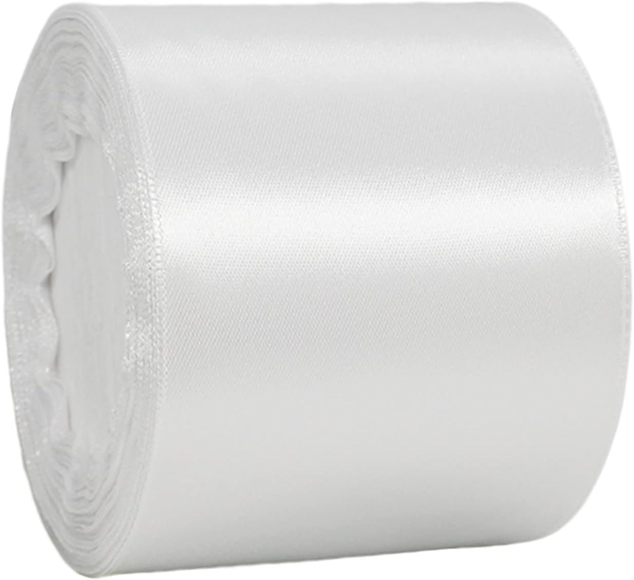 75mm Wide Thick White Ribbon for Gift Wrapping,22m 3Inch Large Fabric Satin Ribbon White Bow for Gift Wrapping,Ribbons for Crafting,Hair,Bouquets,Wedding,Car,Presents,Cake,Christmas Decorations