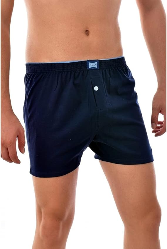 Tutku Underwear Cotton Combed Cotton Button Men's Boxer 3 Pack