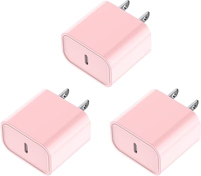 iPhone 1615 Fast Charger Block, 20W3Pack USB C Wall Charger Block Super Fast Charging Block Plug Blocks PD Type C Adapter for iPhone 16 Pro MaxiPhone 15 Plus14131211AirPodsiPad ProAirMini