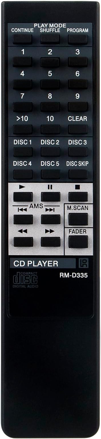 RM-D335 Replace Remote Controller Compatible with Sony CD Changer Player