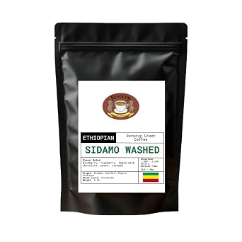 Ethiopian Sidamo Washed Green Coffee Beans Unroasted Specialty Grade | Single Origin Heirloom Arabica | Bright, Clean Citrus & Floral Cup | High-Altitude Grown 2lb / 32 Ounces