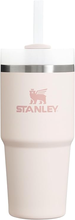STANLEY Quencher H2.0 FlowState Stainless Steel Vacuum Insulated Tumbler with Lid and Straw for Water, Iced Tea or Coffee, Smoothie and More, Rose Quartz 2.0, 14oz