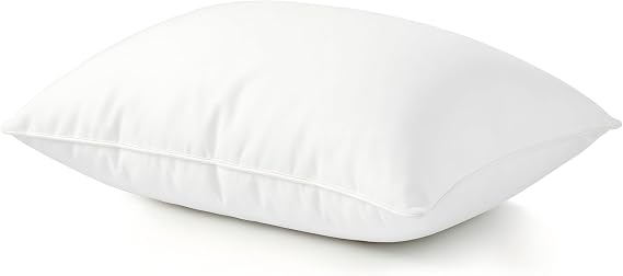 puredown Goose Feathers and Down White Pillows with 100% Cotton Cover, 1 Pack Bed Sleeping Hotel Collection Pillows, Standard Size
