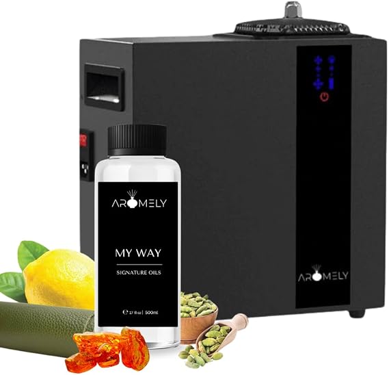 AROMELY ARO MAX Smart Bluetooth HVAC Diffuser with My Way Oil 500ml | Inspired by 1 Hotel Premium Home Aroma Diffuser for a Luxury Atmosphere
