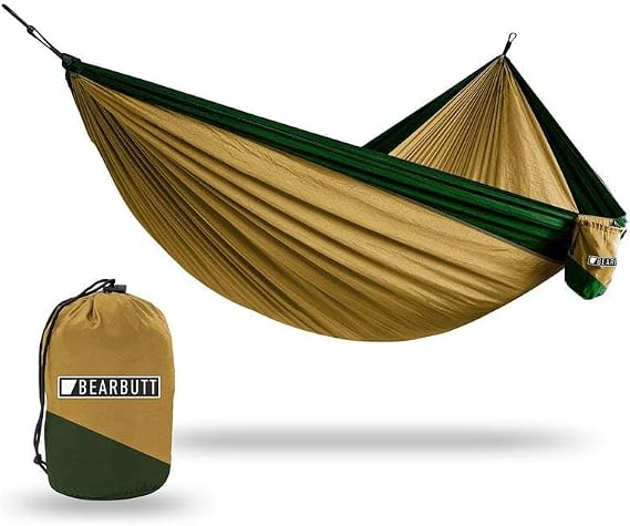 Bear Butt Camping Hammock - Hammock - Camping Gear - 2 Person Hammock - Backpacking Tree Hammock - Double Hammock Camping - Hiking Gear - Portable Hammock for Camping - Travel Hammock - Outdoor