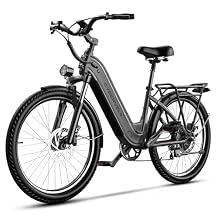 CBVELO Electric Bike for Adults, 26" E Bike for Adults, 48V 25Ah Removable Battery, Step-Thru Womens Electric Bike, Commuter Electric Mountain Bicycle for Daily Riding