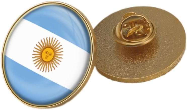 Circular Canada Mexico Brazil Argentina Colombia Dominica Nicaragua Guatemala National Flag Resin Metal Pin Badge National Emblem National Flag Badge And National Brooch