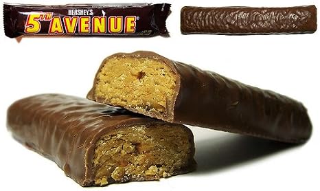 Hersheys 5th avenue milk chocolate bar, crunchy peanut butter - 36 bars