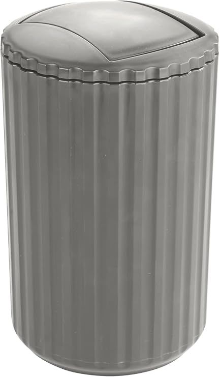 Wenko ALLSTAR Swing Top Bin Polypropylene Taupe Diameter 15 x 25 cm