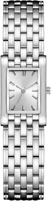 BESTKANG Luxury Women's Watch Easy Read Fashion Dainty Stainless Steel Square Rectangle Ladies Watch Waterproof Watches for Women