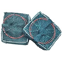 YYDS Fishing net Crab Catcher Foldable Fishing Net Cage Portable Round Fishing Device with Nylon Rope Outdoor Fishing Outdoor 400CM 900CM Fish net (Color : Green, Size : 31X26X400cm)