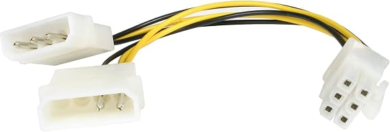 StarTech 6in LP4 to 6 Pin PCIe Video Power Adapter Cable (LP4PCIEXADAP)