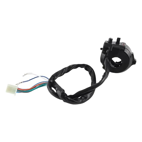 Turn Signal Switch ATV, 7/8in Motorcycle Left Switch Handlebar Control Horn Turn Signal Light Hi/Lo Beam Black