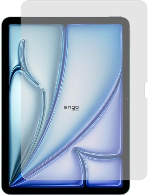 Engo Apple iPad Air 11 İnç İle Uyumlu Mat Ekran Koruyucu 9H Temperli Kırılmaz Esnek Nano Cam, Parmak İzi Bırakmayan Yansıma Ve Parlama Önleyici Koruma M2 M3 M4