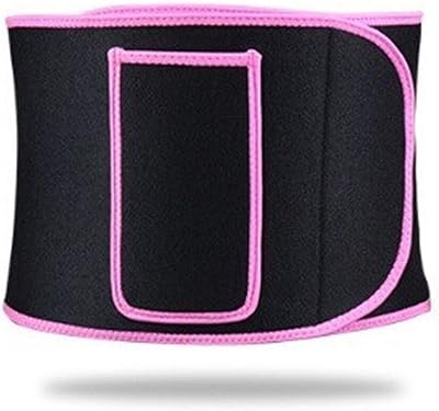Lumbar Brace Unisex Slimming Shapers Belt Waist Trainer Belt Workout for Weight Loss Fitness Fat Burner Back Support Men Women Color : Pink, Tamano : L