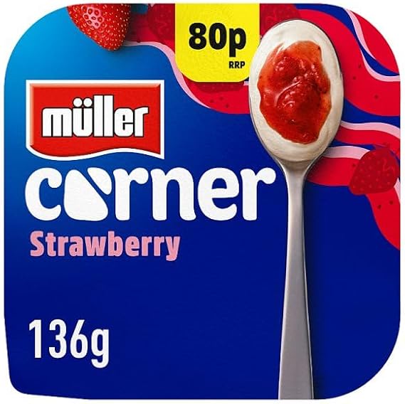 Müller Corner Strawberry Yogurt 136g PMP 80p | Case of 6
