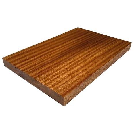 Exotic Wood Zone's Sapele Semi Explorer Electric/Bass Musical Guitar | Luthier Tonewood Body Blanks | 24" x 18" x 2" - Unglued Unplaned (2 Pcs)