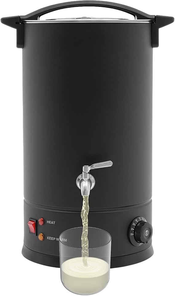 Wax Melter for Candle Making - 15L/507.2 oz Electric Candle Wax Melter Adjustable Temperature, Non Clogging and Easy to Clean for Melting Wax, Boiling Water, Making Tea and DIY Hobbies (Black)
