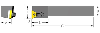 Ultra-Dex MTFNL 20-5D Steel Tool Holder to Hold a Negative TNMG 543 at 0 Degree Lead, Left Hand, No Coolant, 1.250 x 6 Square Shank