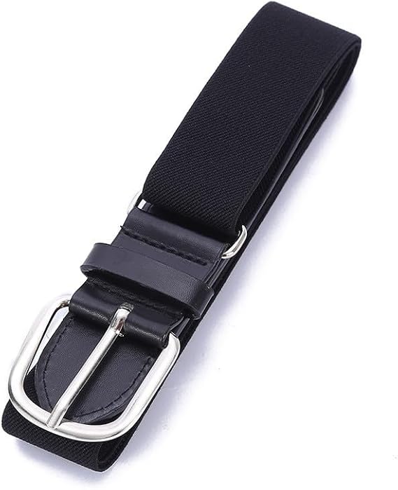 Adjustable Baseball Belt for Youth Adults, 1.38" Sport Uniform Elastic Belt with Alloy Buckle for Softball Fastpitch