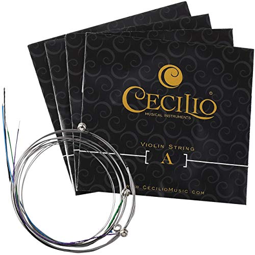 Cecilio Violin Strings Size 12 & 14 Violin Strings, G D A & E 1 Set