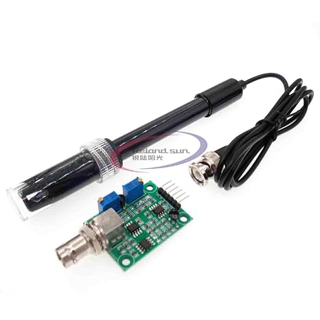 Reland Sung Liquid PH Value Detection Sensor Module for Arduino with 4 Channels and BNC Electrode Probe