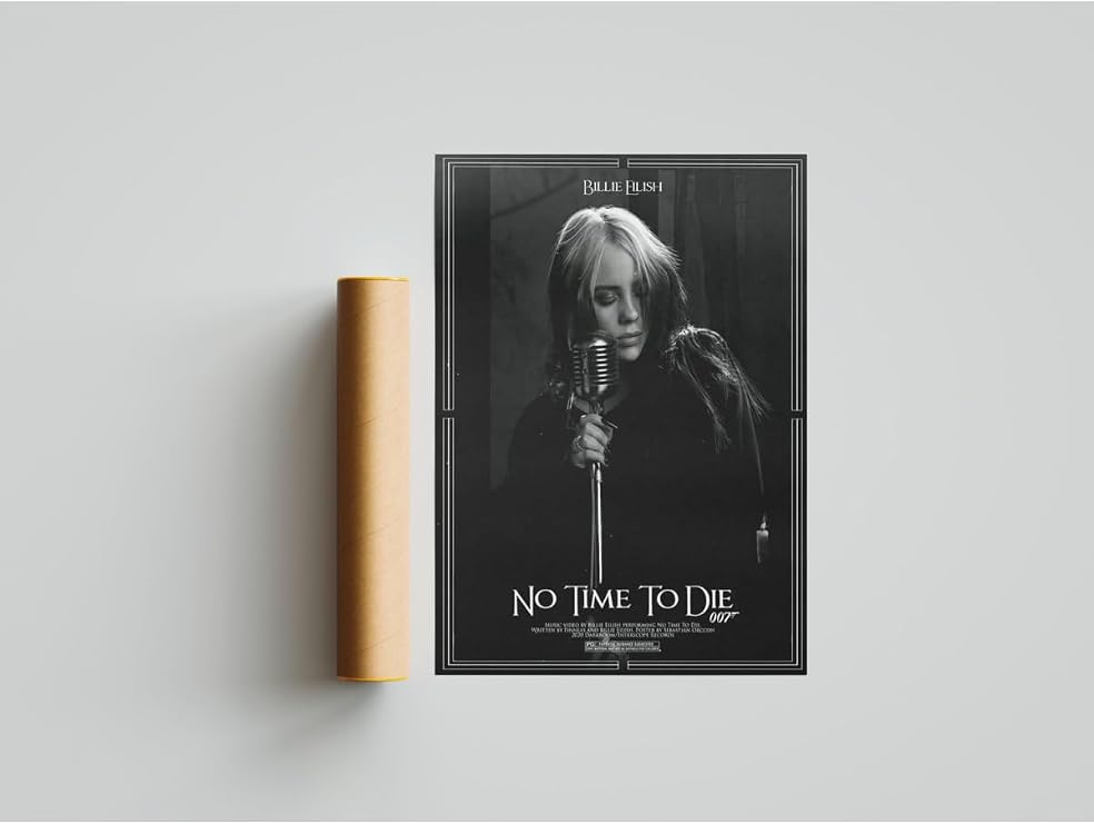 512 STORE Billie Eilish No Time To Die Poster, 432r24532