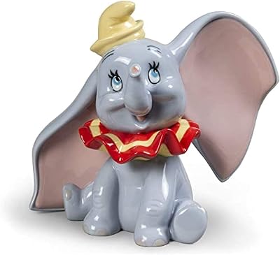 LLADRO Dumbo Figurine. Porcelain Dumbo Disney Figure.
