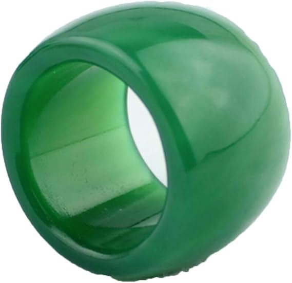 Natural Agate Jade Ring Men and Women Personality Pull Finger Tail Ring Gambling god Jade Ring Chalcedony Green Agate Jade Ring