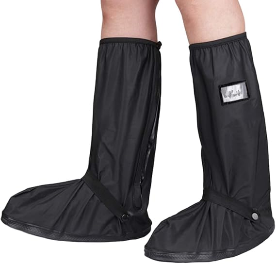 Water-Resistant Shoes Covers Foldable Rain Boot Reflective Snow for Men Women Outdoor Cycling Walking Hiking
