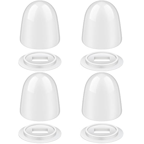 Toilet Bolt Caps Universal Toilet Seat Floor Bolts Caps Floor Bolts Snap On Caps with Washers for Easy Installation, 1.44 Inch Height