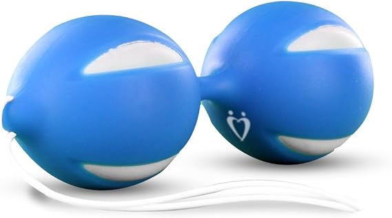 LeLuv Kegel Balls Duotone Silicone Exercise Blue