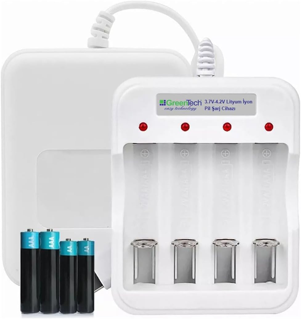 Greentech Battery Charger Four Slots - 1.2V Ni-MhNi-Cd AAAAAGT-BC04
