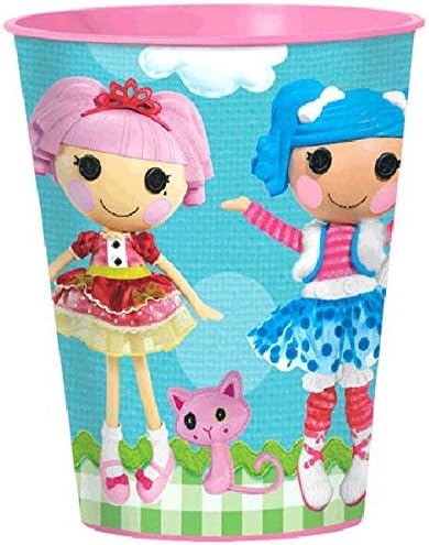 Adorable Lalaloopsy Birthday Party Plastic Favour Cup (1 Piece), Blue/Pink, 16 oz..