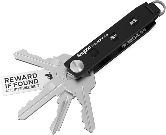 Keyport Pivot 2.0 Modular Key Organizer - EDC Key Holder - Black