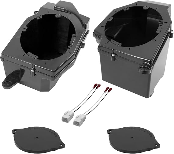 STINGER Jeep Wrangler JL (2018-23) & Gladiator JT (2020-23) Front 6.5" Speaker Pod Kit with Tweeter Adapters, Fits Most Coaxial & Component Car Audio Speakers, Easy Plug & Play Installation