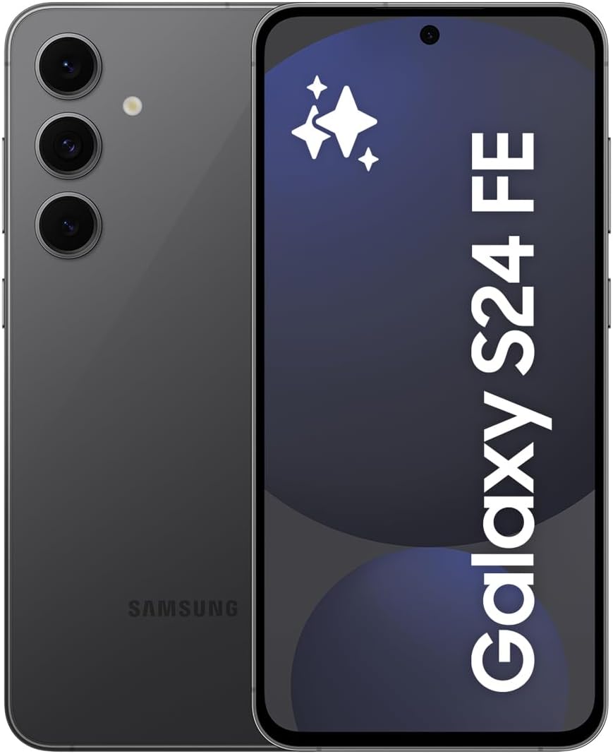 Samsung Galaxy S24 FE, AI Smartphone, Android, 8GB RAM, 128GB Storage, 50MP Camera, Long Battery Life, Unlocked, Graphite, UK Version