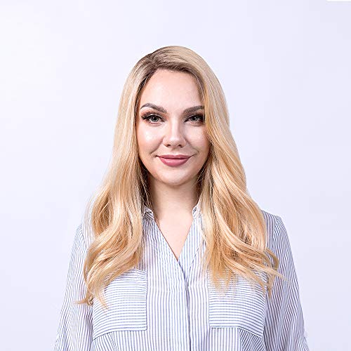 uniwigs 5.55.5 CLAIRE | Remy Human Hair Topper Mono Top Base Lace Front Natural Straight Natural Hairline Wig Hair Pieces for Hair Loss or Thinning HairP25001, 10R, 16